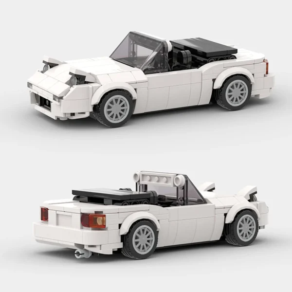 307 Pcs White Mazda Miata Mx5 NA Building Block Model Set