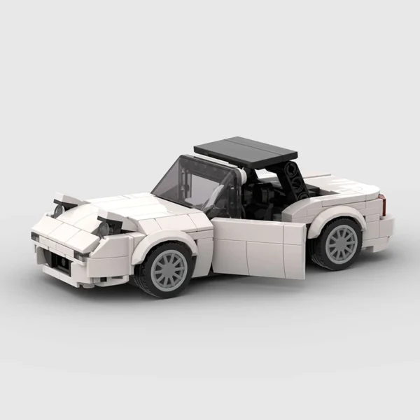 307 Pcs White Mazda Miata Mx5 NA Building Block Model Set - Image 3