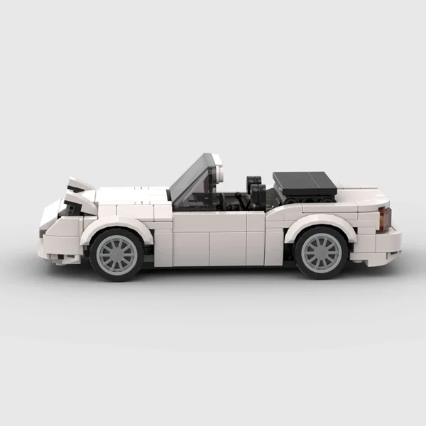 307 Pcs White Mazda Miata Mx5 NA Building Block Model Set - Image 6