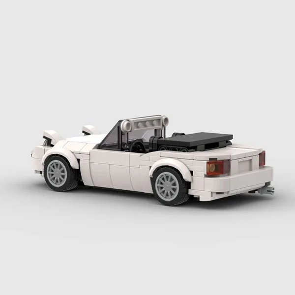 307 Pcs White Mazda Miata Mx5 NA Building Block Model Set - Image 4