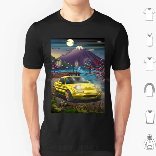 Men's & Women's Mazda Mx5 Miata NA Roadster Mt. Fuji Hero T-Shirt