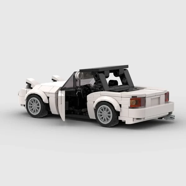 307 Pcs White Mazda Miata Mx5 NA Building Block Model Set - Image 5