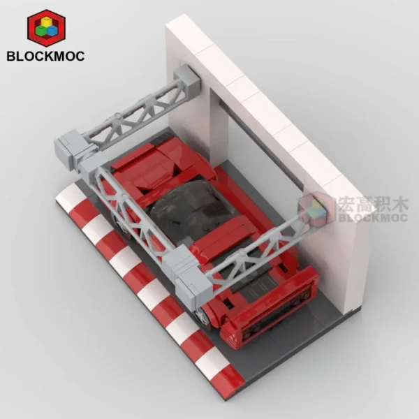 MOC Le Mans Pits Parking Lot Place Display Stand For Building Block Cars with or without Ferrari F40 or Toyota Celica - Image 15