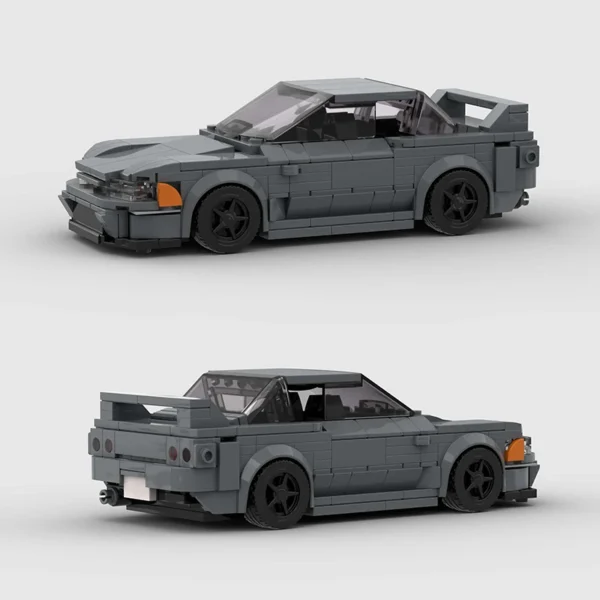 322 Pcs Grey MOC R32 Nissan Skyline GTR Building Block Set