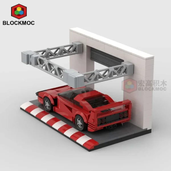 MOC Le Mans Pits Parking Lot Place Display Stand For Building Block Cars with or without Ferrari F40 or Toyota Celica - Image 10