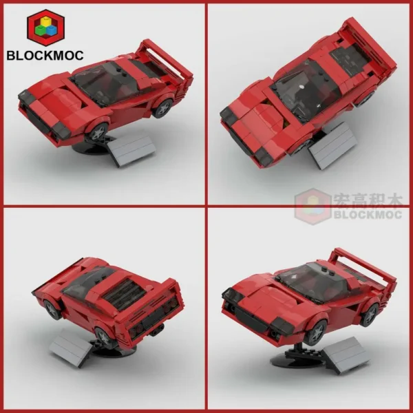 MOC Le Mans Pits Parking Lot Place Display Stand For Building Block Cars with or without Ferrari F40 or Toyota Celica - Image 26