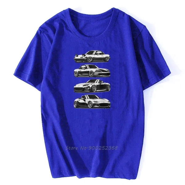 Mazda Miata Mx-5 Roadster Generations T-Shirt - Image 7