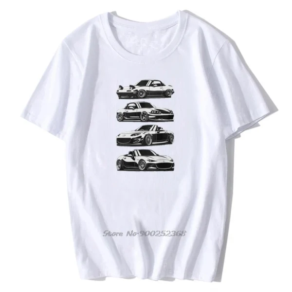 Mazda Miata Mx-5 Roadster Generations T-Shirt - Image 8