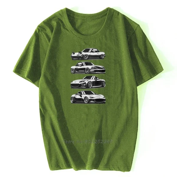 Mazda Miata Mx-5 Roadster Generations T-Shirt - Image 6