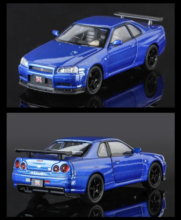 1/32 Nissan GTR R34 Skyline Metal Diecast Car Model - Image 10