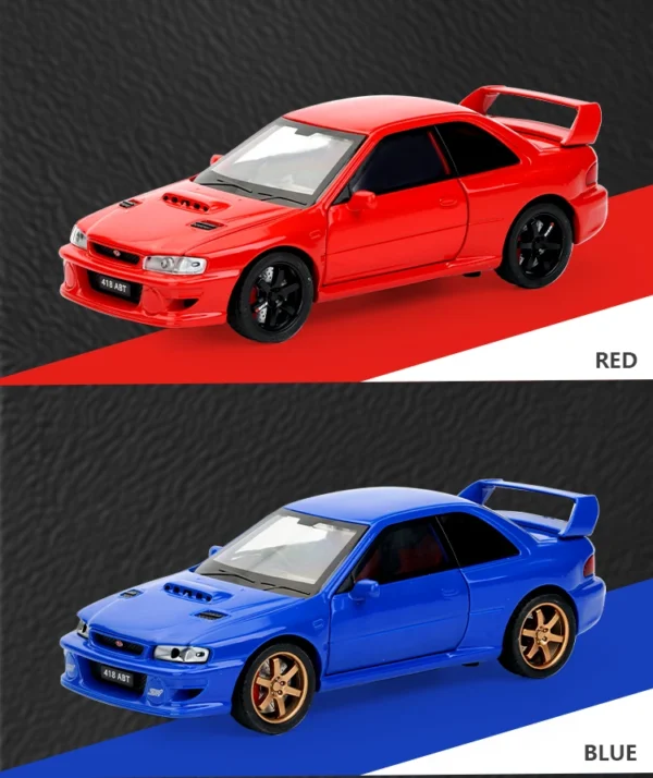 1/32 Subaru Impreza WRX STI 22B Alloy Diecast Model Car - Image 8