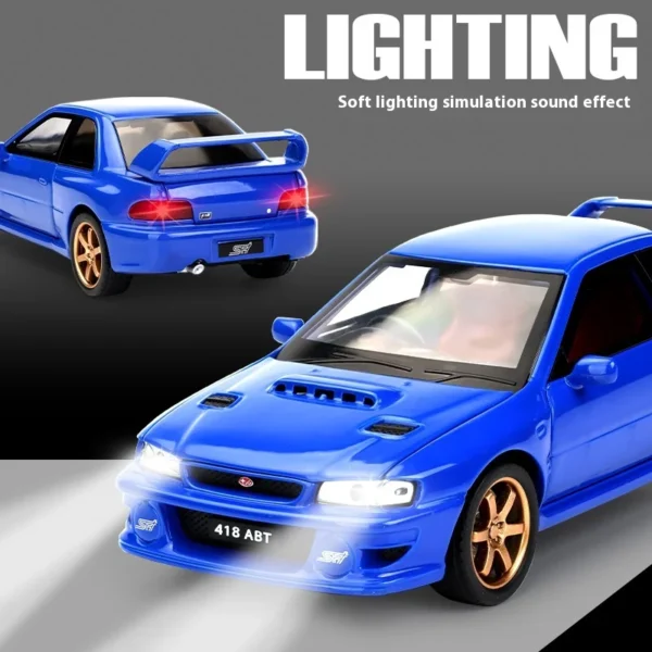 1/32 Subaru Impreza WRX STI 22B Alloy Diecast Model Car - Image 4