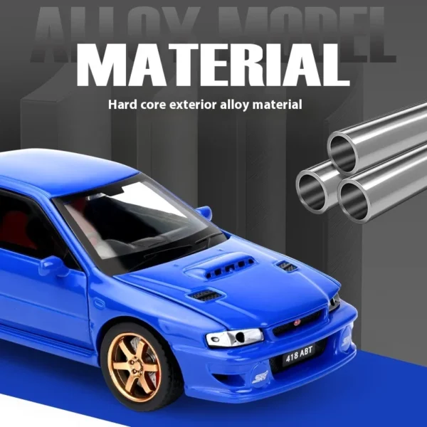 1/32 Subaru Impreza WRX STI 22B Alloy Diecast Model Car - Image 3