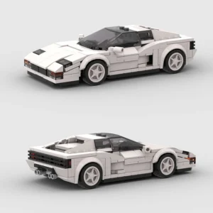 281 Pcs White Ferrari Testarossa DIY Building Block Set