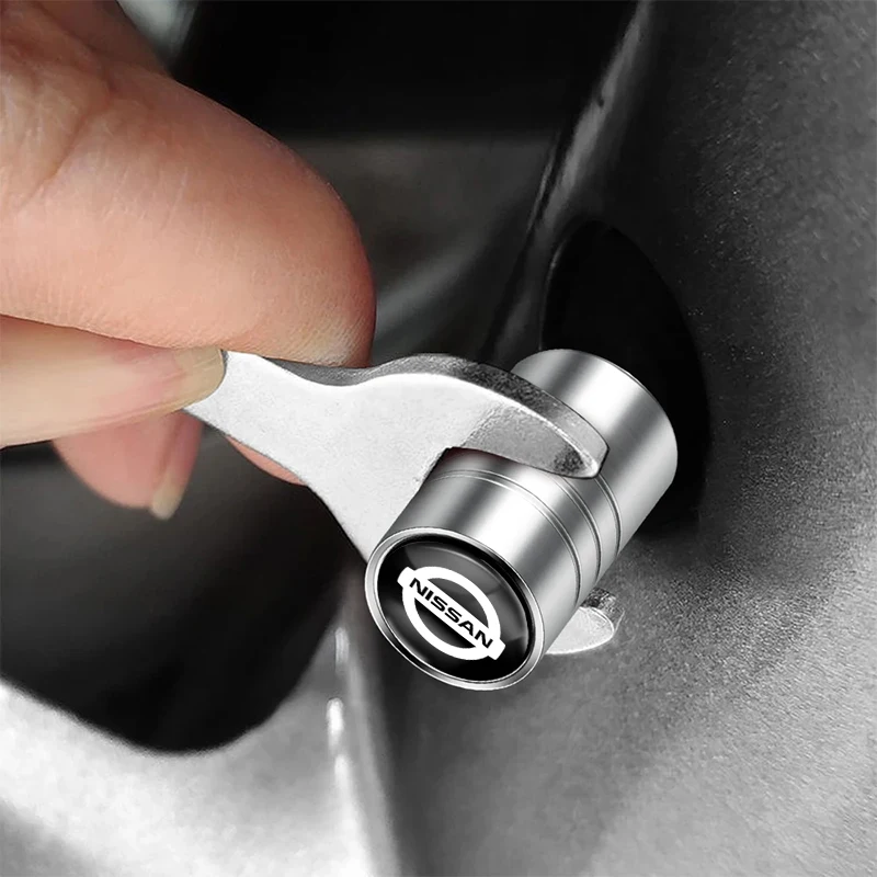 Nissan Branded Aluminum Valve Stem Caps & Keychain Combo Set - Image 9