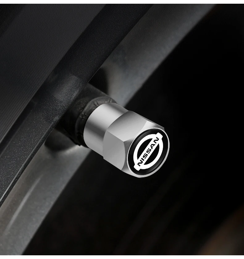 Nissan Branded Aluminum Valve Stem Caps & Keychain Combo Set - Image 11