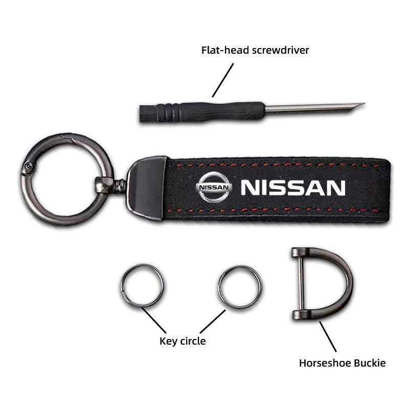Nissan Branded Aluminum Valve Stem Caps & Keychain Combo Set - Image 3